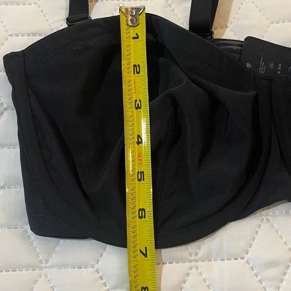 CUUP The Balconette Mesh Sheer Bra Black Size 40E - Picture 14 of 15